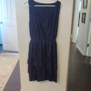 Banana Republic Deep Purple Layered Midi Dress ( Up For Offers)